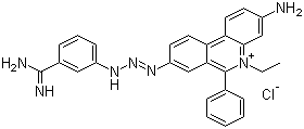 Phenanthridinium,3-amino-8-[3-[3-(aminoiminomethyl)phenyl]-2-triazen-1-yl]-5-ethyl-6-phenyl-,chloride (1:1)